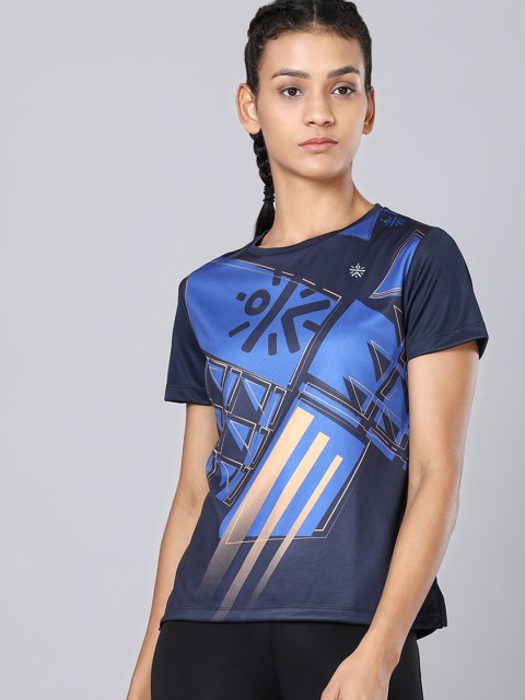 

Cultsport Women Navy Blue Printed Round Neck T-shirt