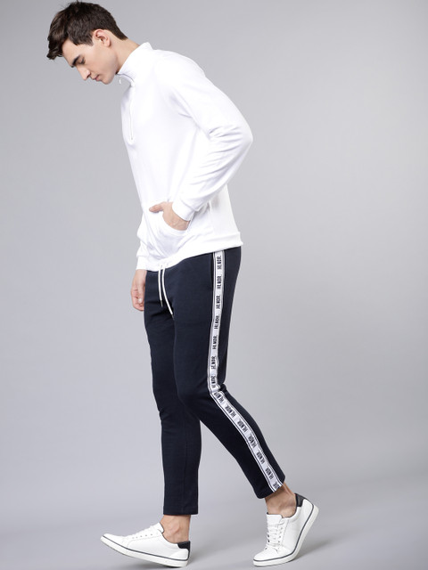 

HIGHLANDER Men Navy-Blue Solid Slim Fit Track Pants