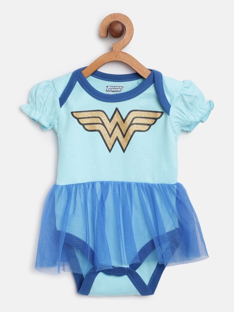 

Moms Love Girls Blue Printed Layered Bodysuit