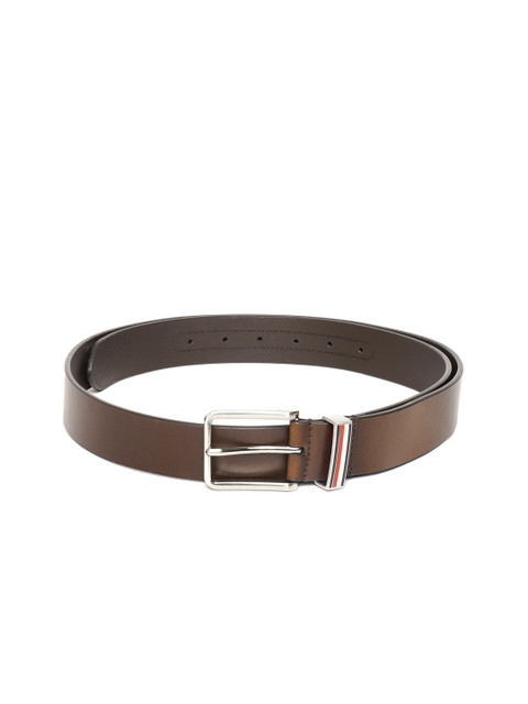 

Tommy Hilfiger Men Coffee Brown Solid Leather Belt