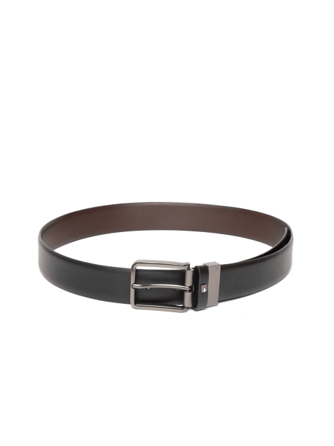 

Tommy Hilfiger Men Coffee Brown & Black Solid Reversible Leather Belt