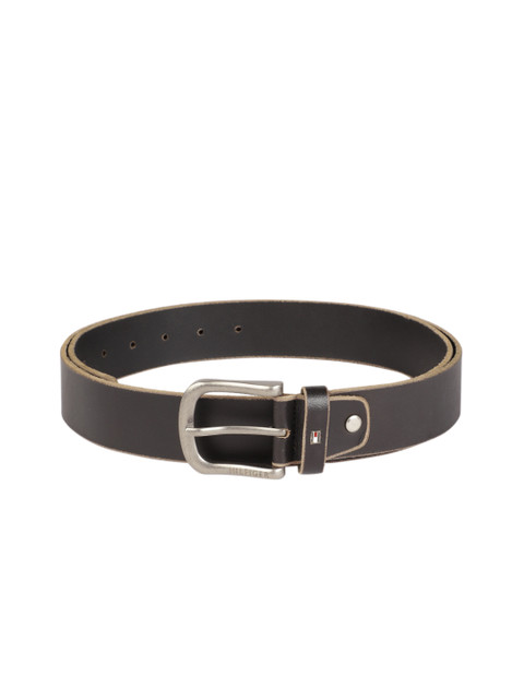

Tommy Hilfiger Men Black Solid Leather Belt