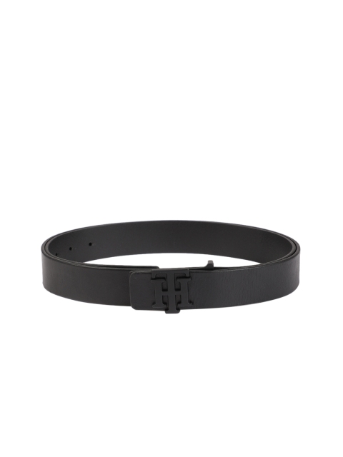

Tommy Hilfiger Men Black Solid Leather Belt