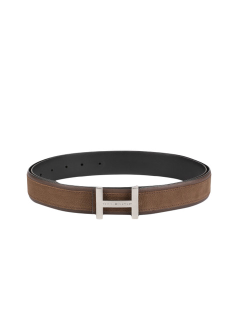 

Tommy Hilfiger Men Brown & Black Solid Reversible Leather Belt