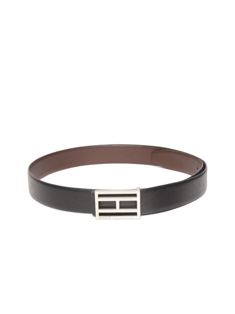 

Tommy Hilfiger Men Black & Brown Reversible Leather Solid Belt