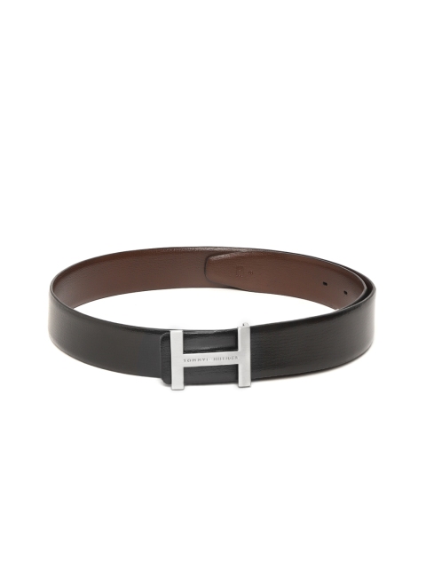 

Tommy Hilfiger Men Black & Brown Leather Reversible Solid Belt