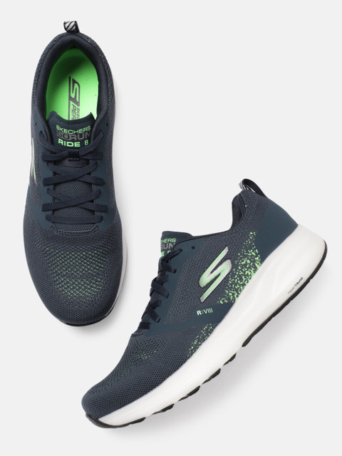 

Skechers Men Navy Blue Textile Go Run Ride8 Running Shoes