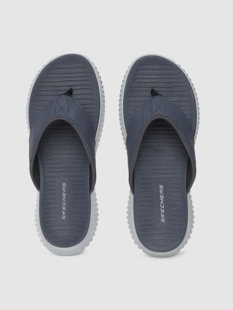 

Skechers Men Navy Blue Self Design ELITE FLEX BLUWIK Thong Flip-Flops