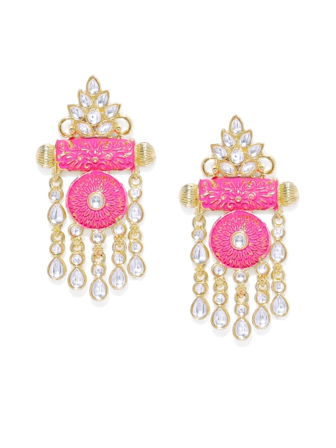 

Peora Gold-Plated & Pink Drop Earrings