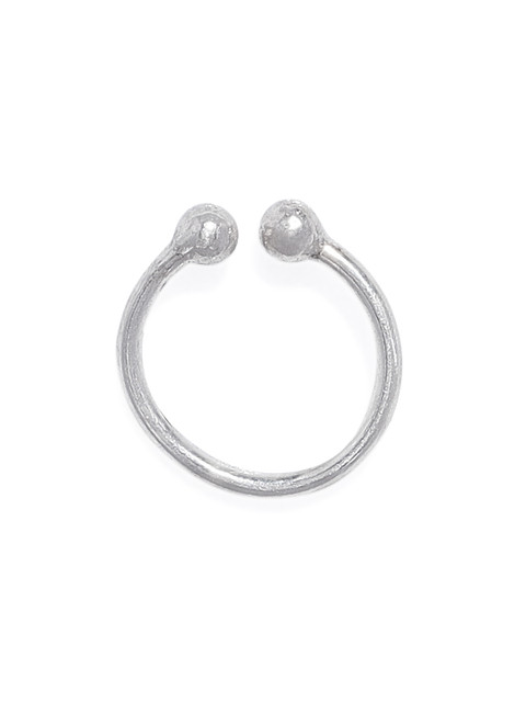 

Peora Women Silver Tiny Hoop Nose Ring Pin