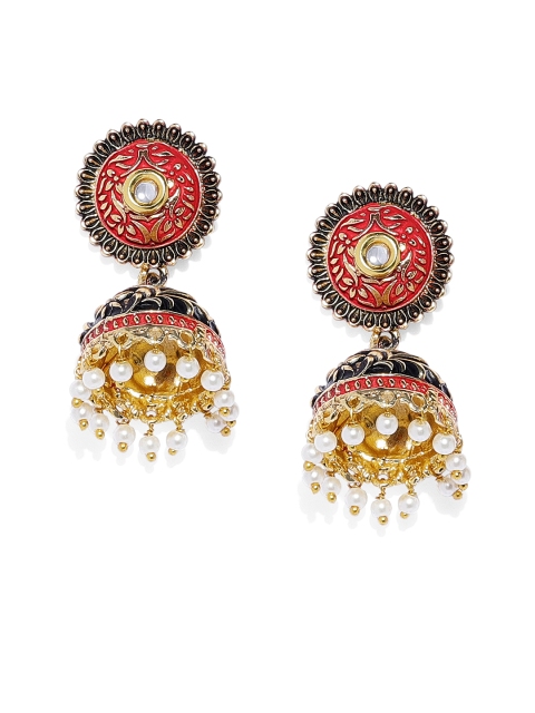 

Peora Gold-Plated & Red Drop Earrings