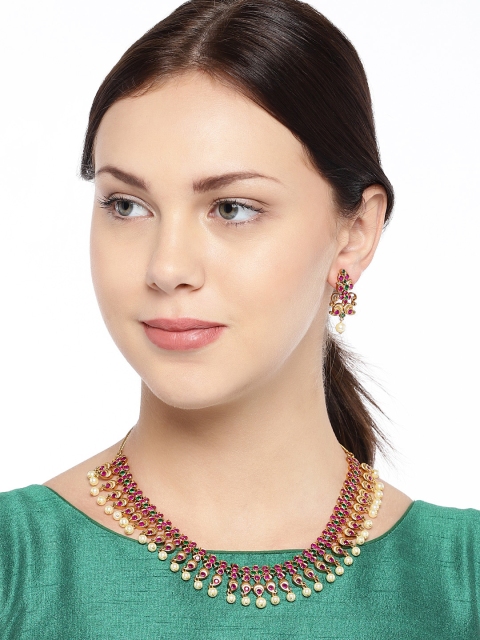 

Peora 18K Gold-Plated CZ Stone-Studded Jewellery Set