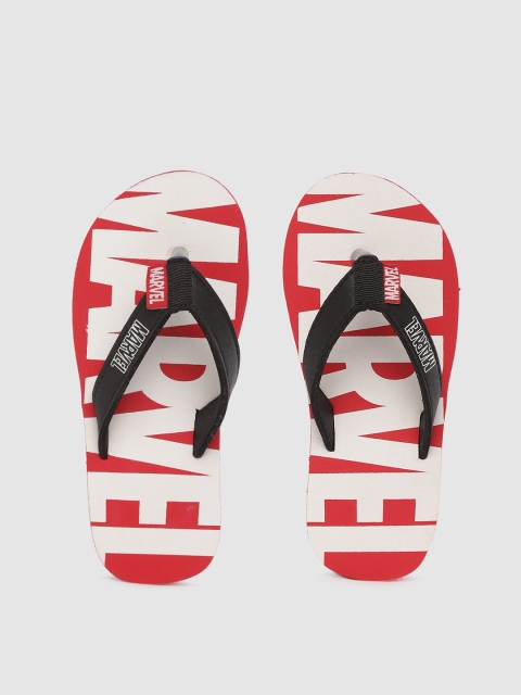 

toothless Boys Black & Red Marvel Printed Thong Flip-Flops