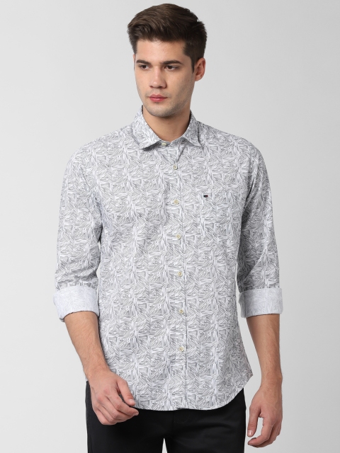 

Peter England Men Black & Grey Slim Fit Printed Casual Shirt