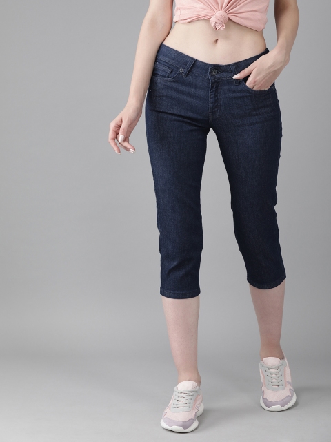 

Pepe Jeans Women Blue Kyla Slim Fit Mid-Rise Clean Look Jeans