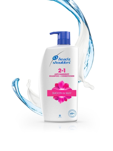 

Head & Shoulders Unisex 2 in 1 Smooth & Silky Anti Dandruff Shampoo + Conditioner 1 L, White