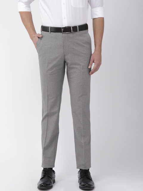

Raymond Men Grey Slim Fit Solid Formal Trousers