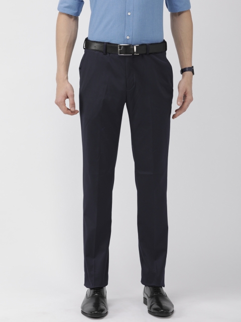 

Raymond Men Navy Blue Slim Fit Solid Formal Trousers