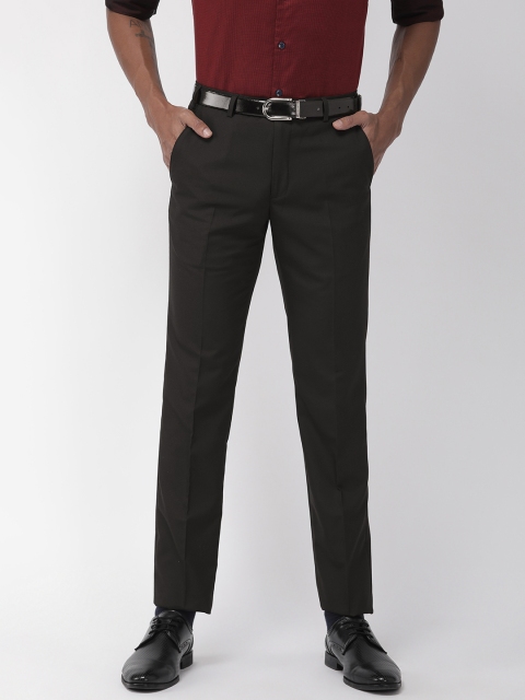 

Park Avenue Men Black Super Slim Fit Solid Regular Trousers