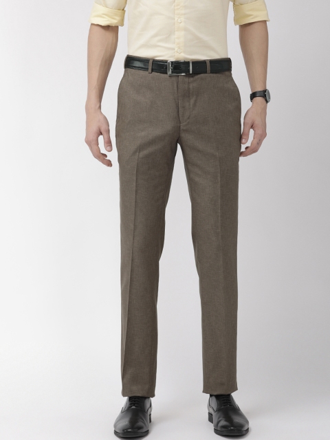 

Raymond Men Brown Slim Fit Solid Formal Trousers