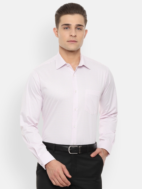 

Van Heusen Men Pink Regular Fit Printed Formal Shirt