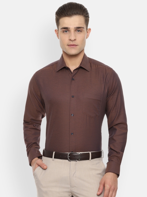 

Van Heusen Men Brown Regular Fit Printed Formal Shirt