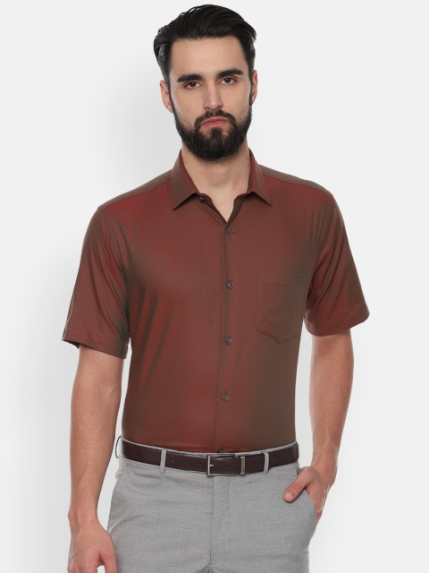 

Van Heusen Men Brown Regular Fit Solid Formal Shirt