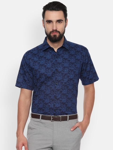

Van Heusen Men Blue Regular Fit Printed Formal Shirt