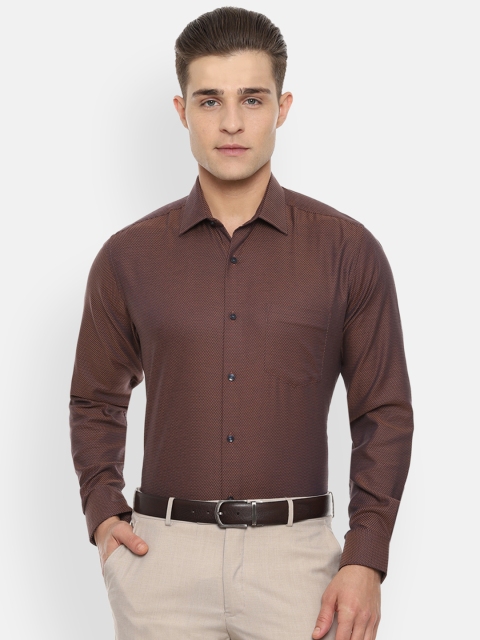 

Van Heusen Men Brown Regular Fit Printed Formal Shirt