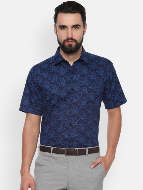 

Van Heusen Men Blue Regular Fit Printed Formal Shirt