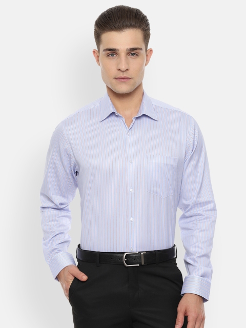 

Van Heusen Men Blue Regular Fit Striped Formal Shirt