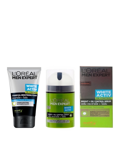 

LOreal Set Of 2 Oil Control Charcoal Foam & Moisturiser, Silver