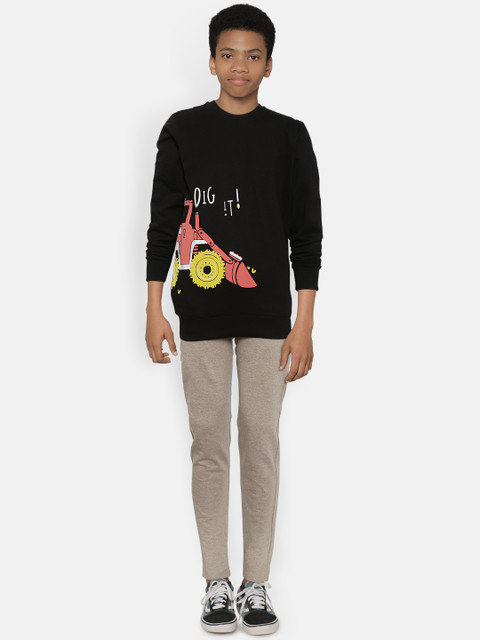 

Sweet Dreams Boys Black & Beige Printed Tracksuit