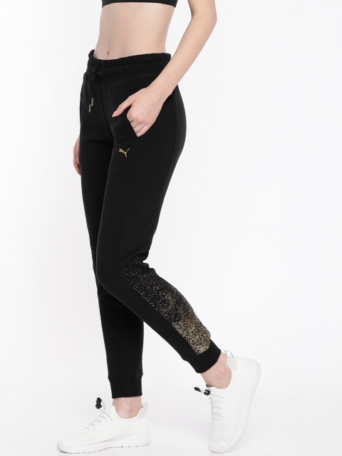 

Puma Women Black Solid Straight Fit Holiday Pack Joggers