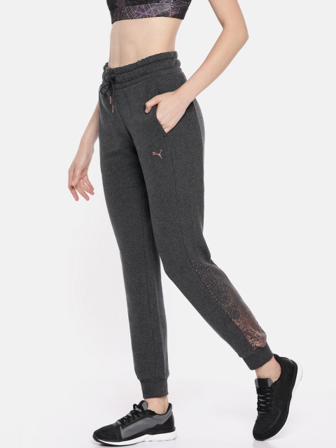 

Puma Women Grey Solid Straight Fit Holiday Pack Joggers