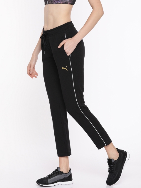 

Puma Women Black Solid Slim Fit Stylized Track Pants, Pink