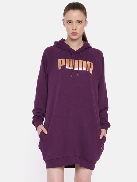 

Puma Women Purple Printed TR Sweatshirt Dress