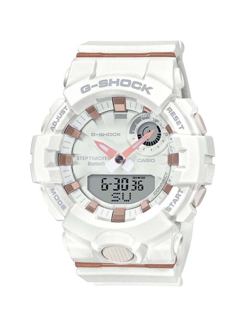 

CASIO Men White Dial & White Straps Analogue and Digital Bluetooth Watch G998