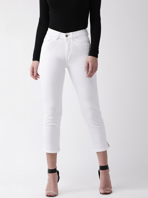 

Marks & Spencer Women White Regular Fit Mid-Rise Clean Look Stretchable Cropped Jeans