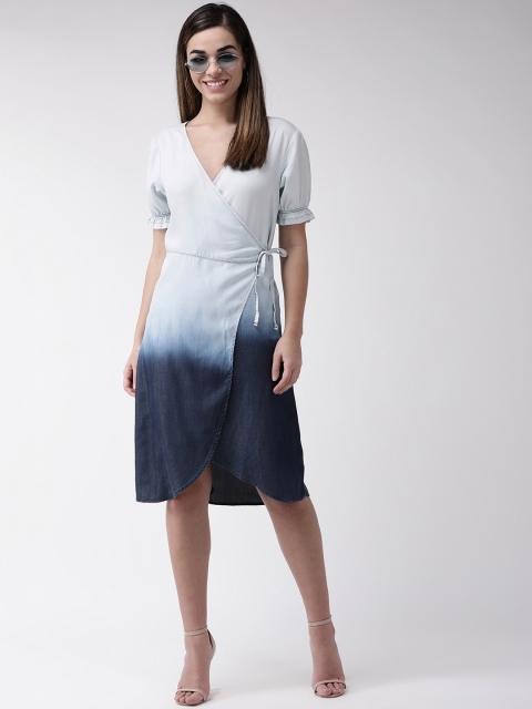 

Marks & Spencer Women Blue Dyed Wrap Dress