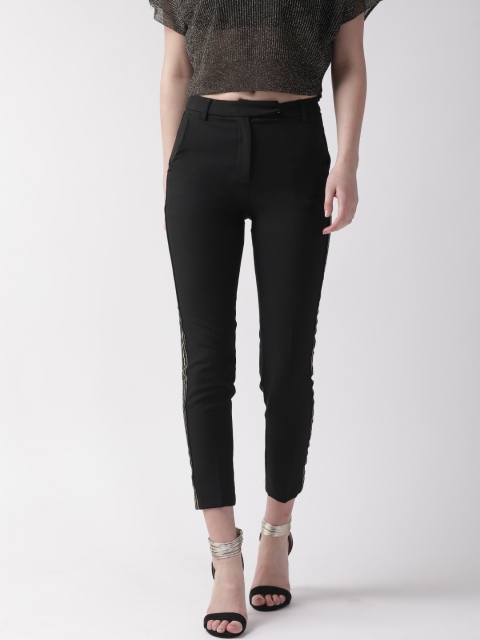 

Marks & Spencer Women Black Slim Fit Solid Cropped Regular Trousers