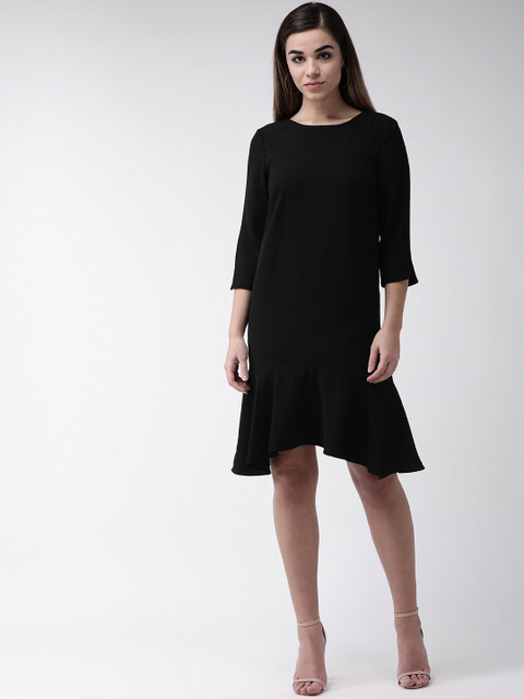 

Marks & Spencer Women Black Solid Shift Dress