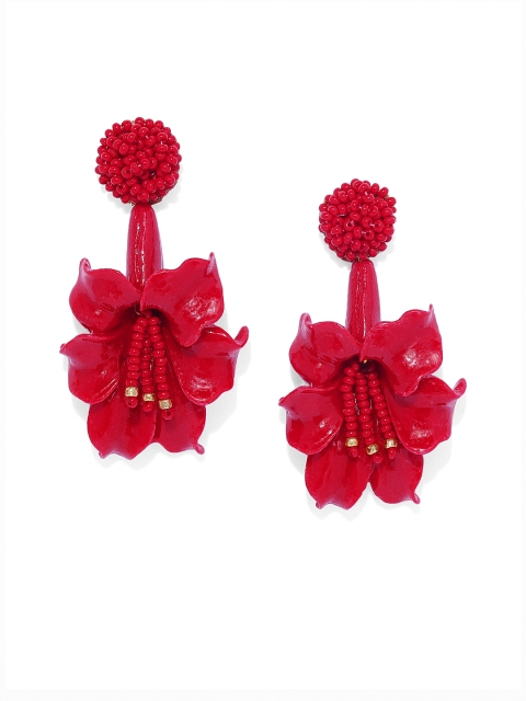 

Pipa Bella Red Floral Drop Earrings