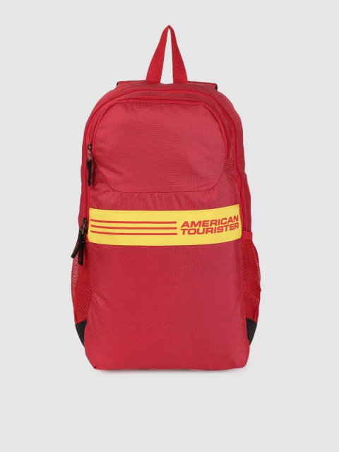 

AMERICAN TOURISTER Unisex Red Brand Logo ACE Backpack