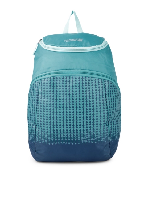 

AMERICAN TOURISTER Unisex Teal Blue Geometric ACE DAYPACK 02 Backpack