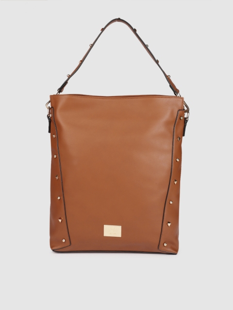 

Allen Solly Tan Brown Solid Hobo Bag