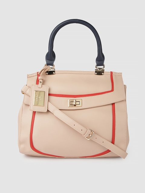 

Allen Solly Beige Solid Handheld Bag