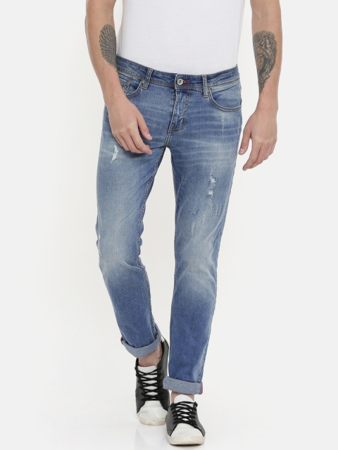 

Being Human Men Blue Slim Fit Mid-Rise Low Distress Stretchable Jeans