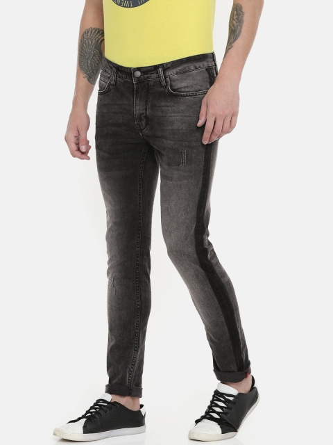 

Being Human Men Black Super Skinny Fit Mid-Rise Low Distress Stretchable Jeans