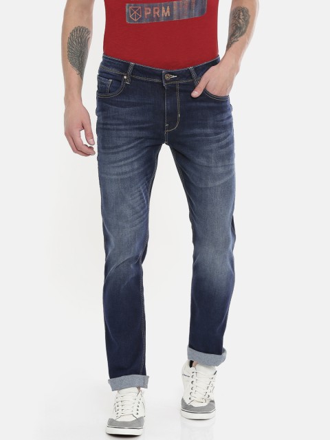 

Being Human Clothing Men Blue Skinny Straight Fit Mid-Rise Clean Look Stretchable Jeans